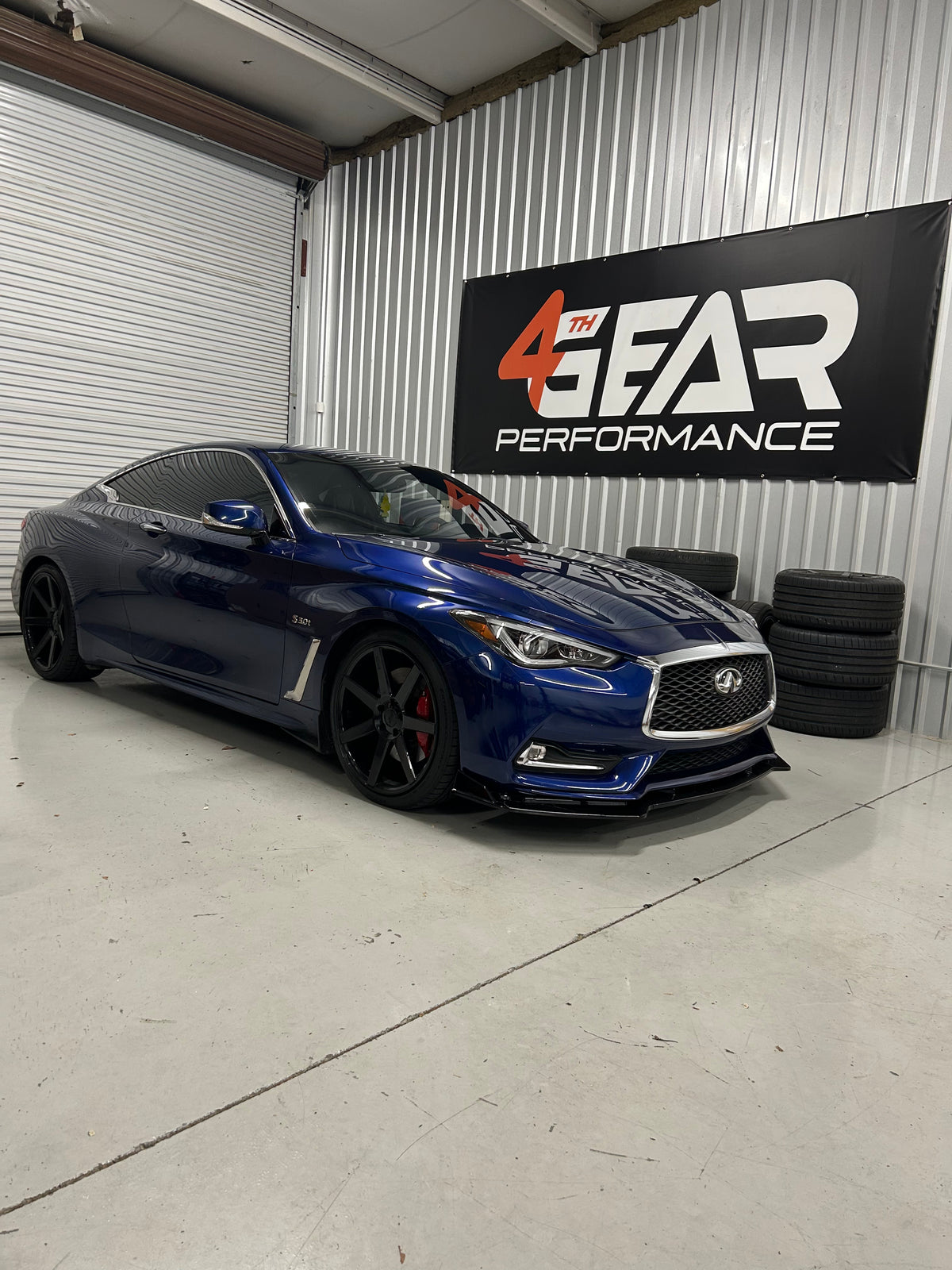Blue Infiniti Q60 at 4th Gear Performance