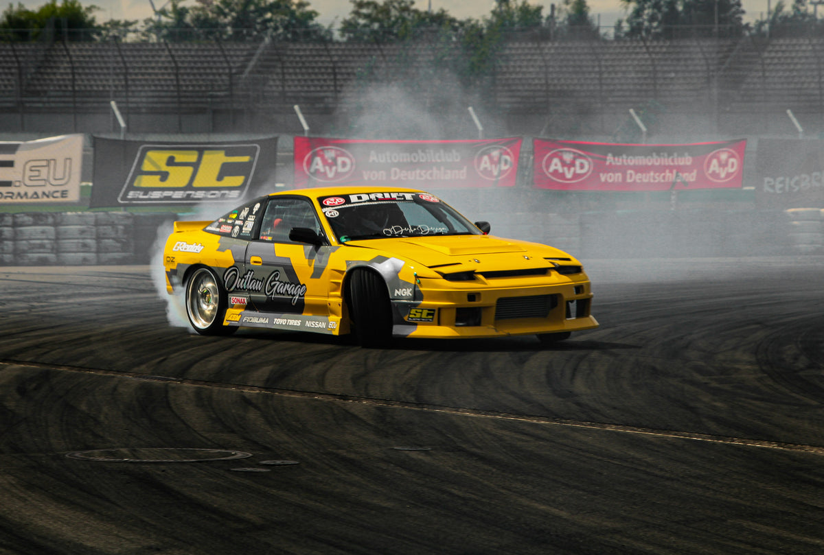 S13 driving on a drift course