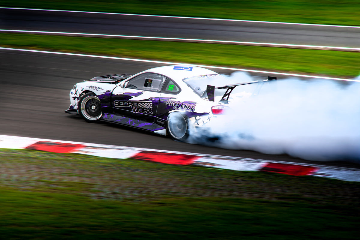 Nissan S15 on a drift course