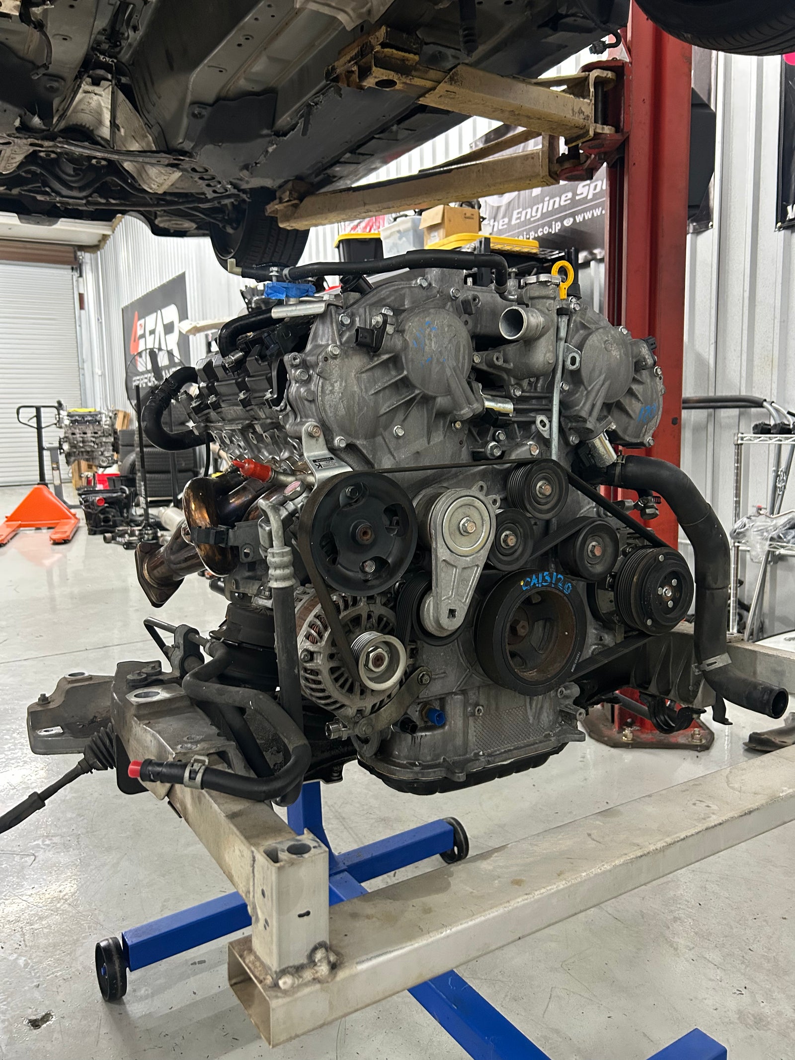 Nissan Z34 370Z during engine-out workshop service